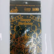 Happy Birthday Banner 13 Piece Card - Black